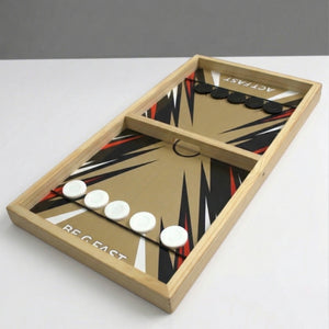 Claptales Slingo Fast Sling Puck Board Game (59 cm) | Fun Family Wooden Game