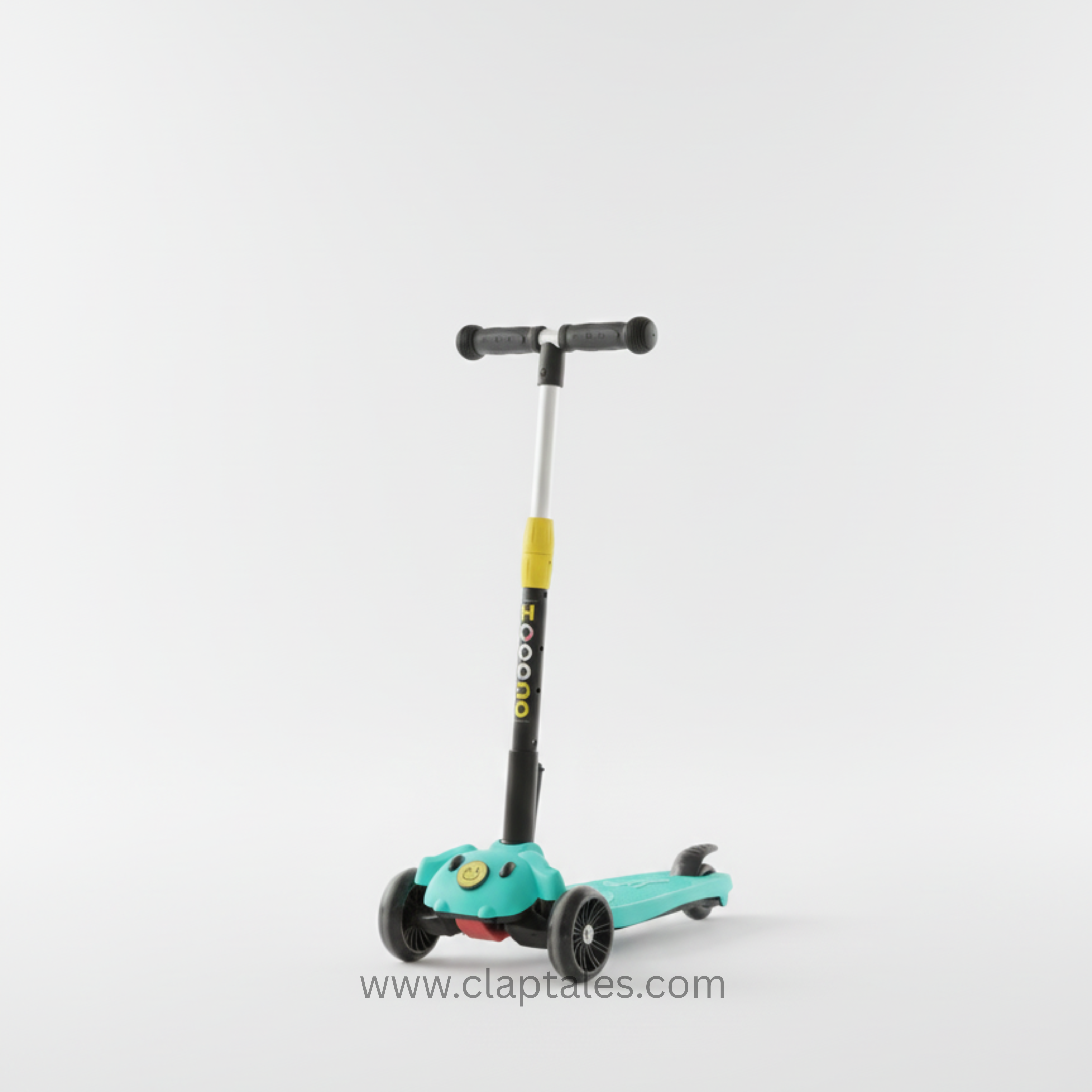 CLAPTALES Kick Scooter for Kids | 3 Wheel Kids Scooter with 3 Height Adjustable, LED Lights & Music | Skate Scooters Upto 90Kgs Weight Capacity | Runner Scooters for Kid 3 to 12 Years