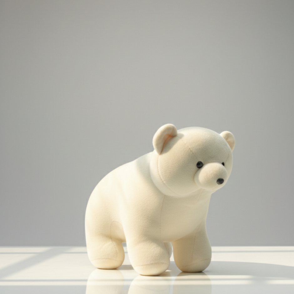 Claptales Premium White Polar Bear Soft Toy (28cm) | Soft Plush Stuffed Animal