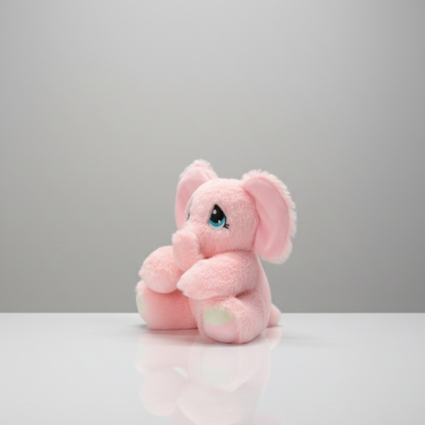 Claptales  Bitsy Blues Pink Elephant Soft Toy (20cm) | Cute Small Plushie