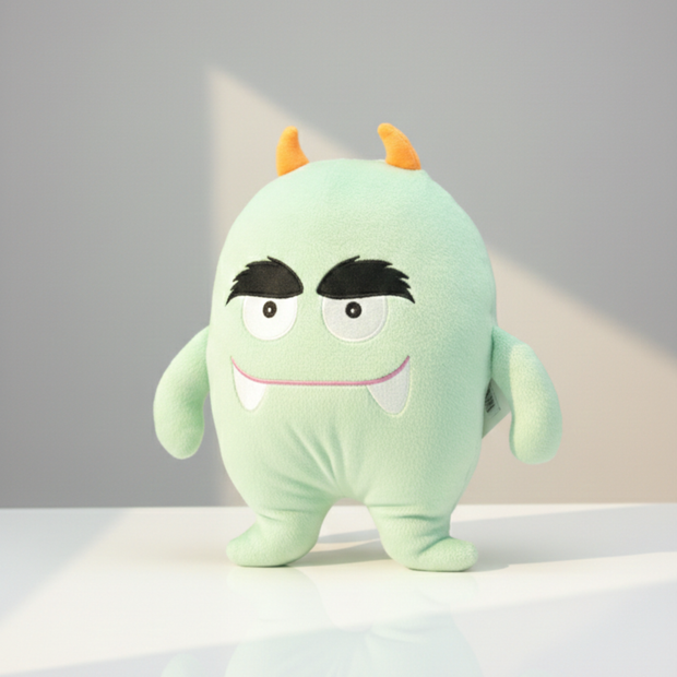 Claptales Cute Green Monster Soft Toy (25cm) | Friendly Plush Character
