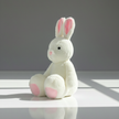 Claptales White Bunny Rabbit Soft Toy (44cm) | Fluffy Long Ear Plush