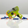 Kids rapid fire shooting toy gun with harmless soft foam bullets green