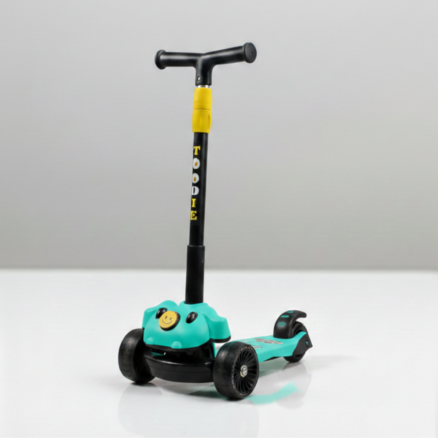 Claptales 3 Wheel Kick Scooter for Kids (12 Years) | Adjustable Height | LED Light & Music | Kids Scooter Up to 90 kg
