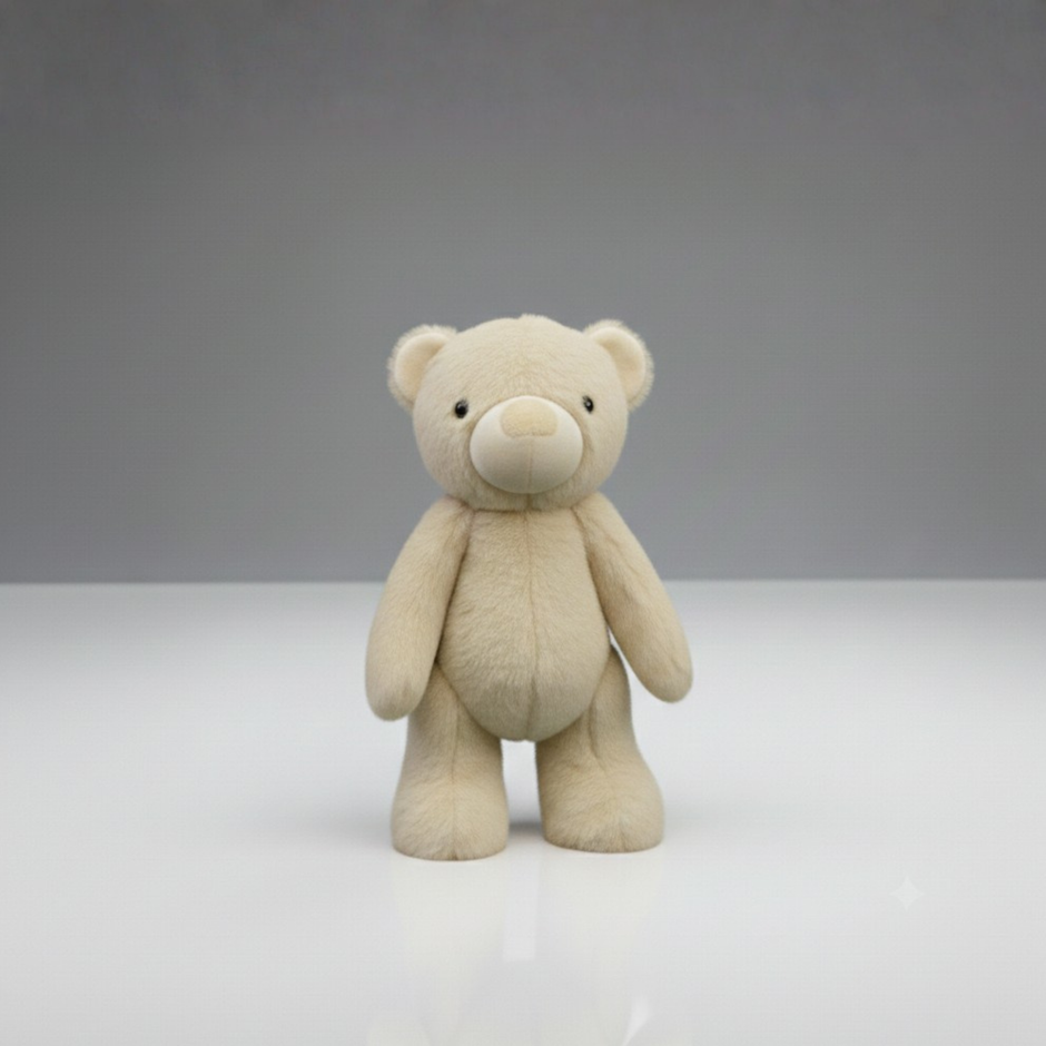 Claptales  Beige Standing Bear Soft Toy (35 cm) | Plush Teddy for Kids