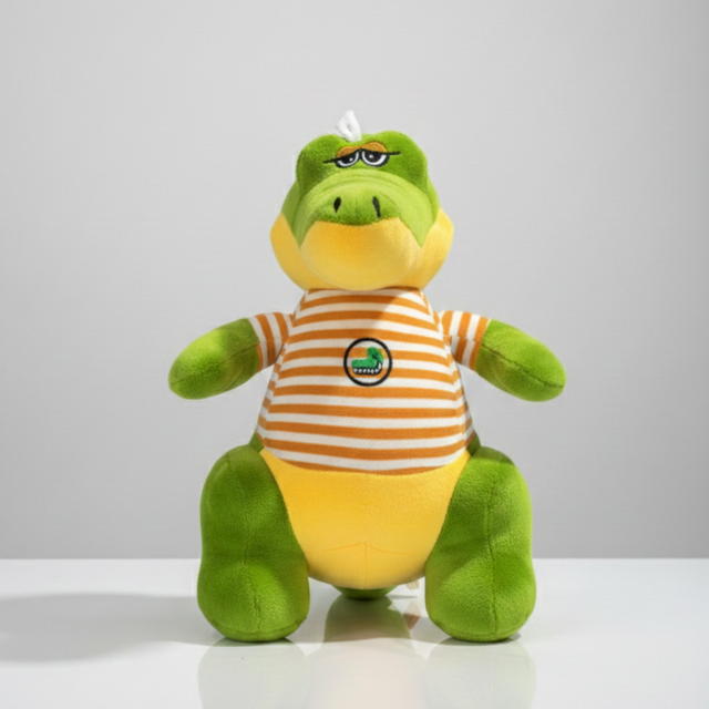 Claptales Green Crocodile Plush Toy â€“ Soft Stuffed Animal for Kids | Cute Hanging Plush for Babies & Toddlers