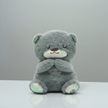 Claptales  Breathing Teddy Bear Soft Toy (25cm) | Grey Soothing Plush