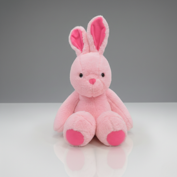 Claptales  Bubbles Pink Bunny Soft Toy (44 cm) | Plush Rabbit Toy