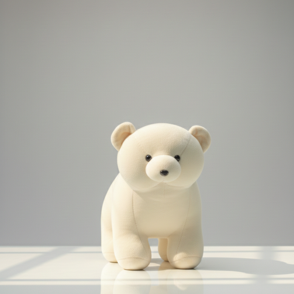 Claptales Premium White Polar Bear Soft Toy (28cm) | Soft Plush Stuffed Animal