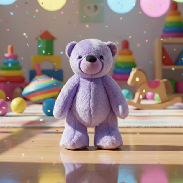 Claptales Purple Standing Bear Soft Toy (35cm) | Unique Teddy Bear