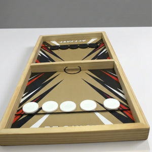 Claptales Slingo Fast Sling Puck Board Game (59 cm) | Fun Family Wooden Game