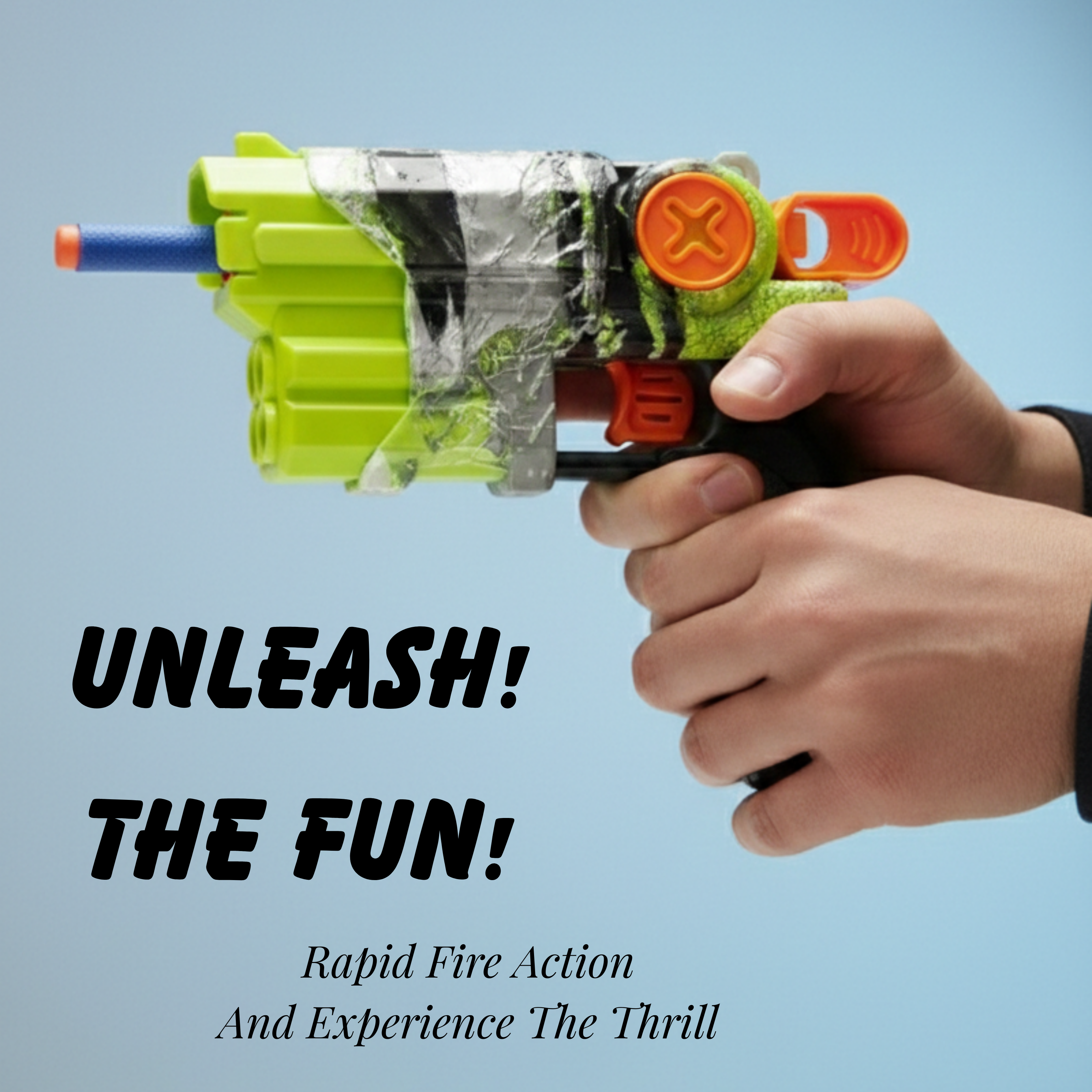 Tactical 17 cm soft bullet toy gun for kids realistic shooting game play.