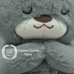 Claptales  Breathing Teddy Bear Soft Toy (25cm) | Grey Soothing Plush