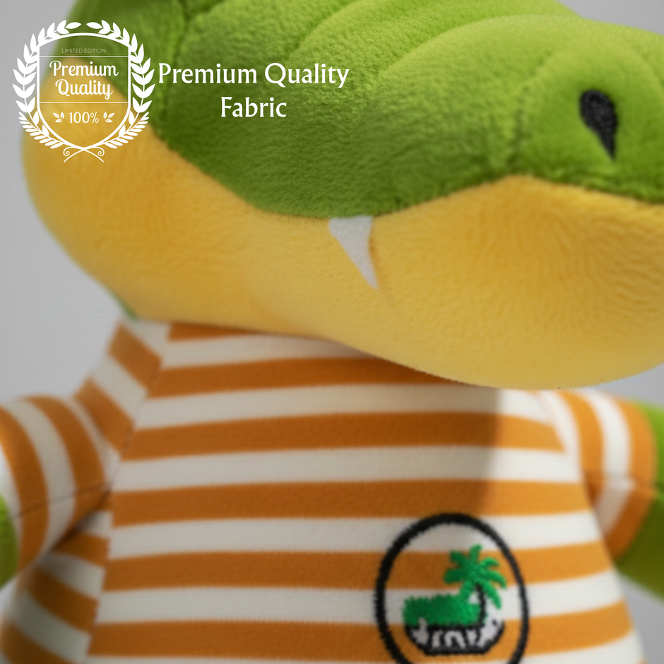 Claptales Green Crocodile Plush Toy â€“ Soft Stuffed Animal for Kids | Cute Hanging Plush for Babies & Toddlers