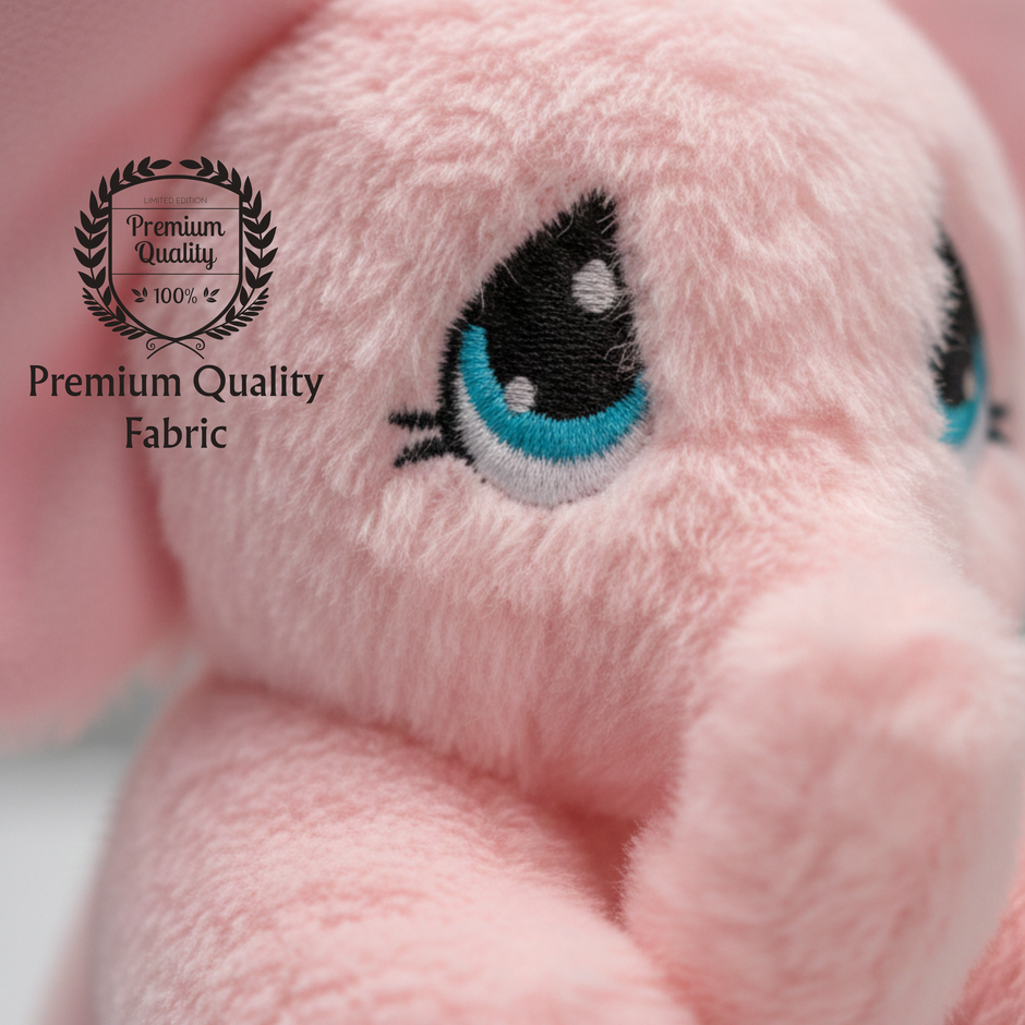 Claptales  Bitsy Blues Pink Elephant Soft Toy (20cm) | Cute Small Plushie