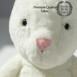 Claptales White Bunny Rabbit Soft Toy (44cm) | Fluffy Long Ear Plush