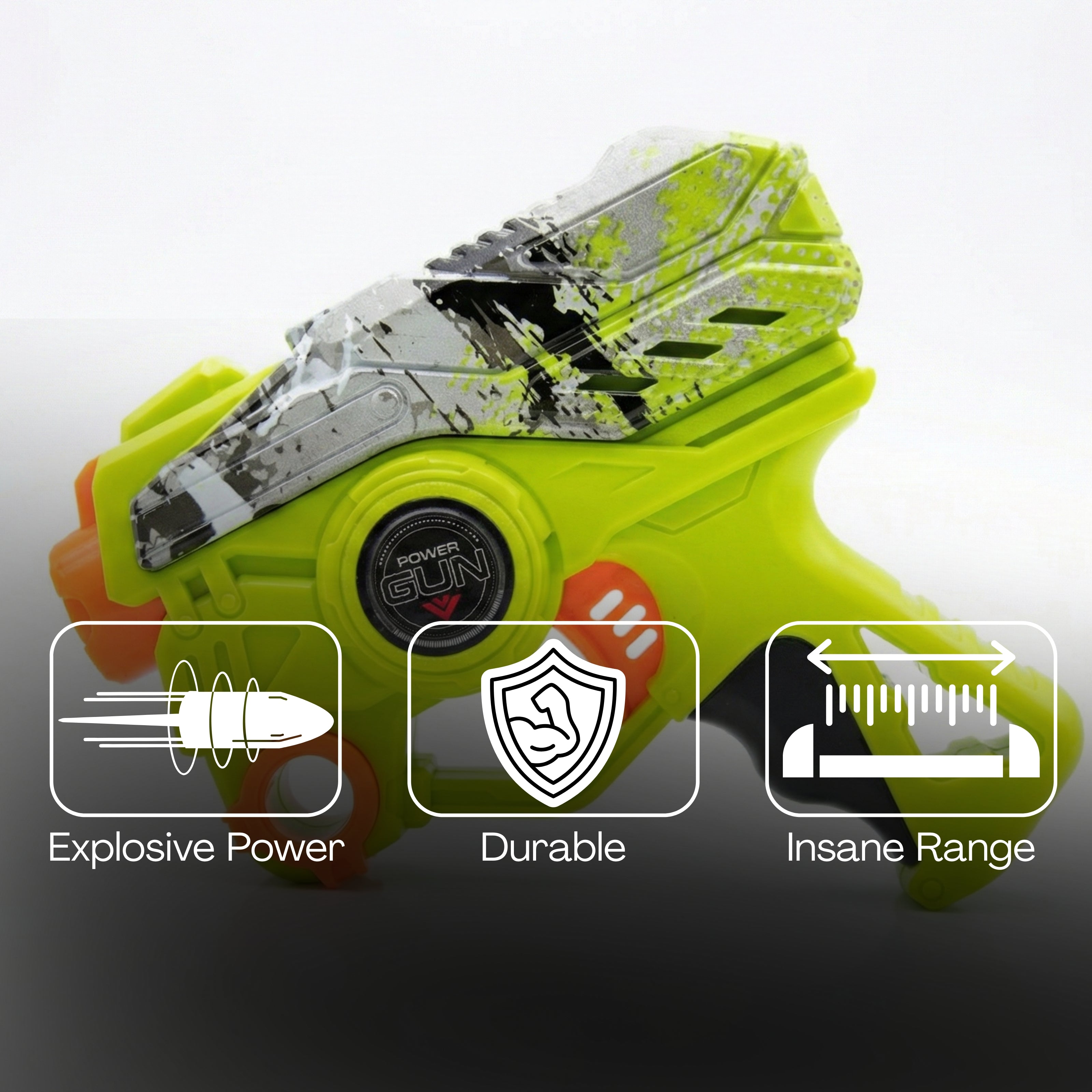 Sleek 13 cm soft bullet pistol model 218 safe foam dart blaster for kids.