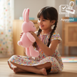 Claptales  Bubbles Pink Bunny Soft Toy (44 cm) | Plush Rabbit Toy