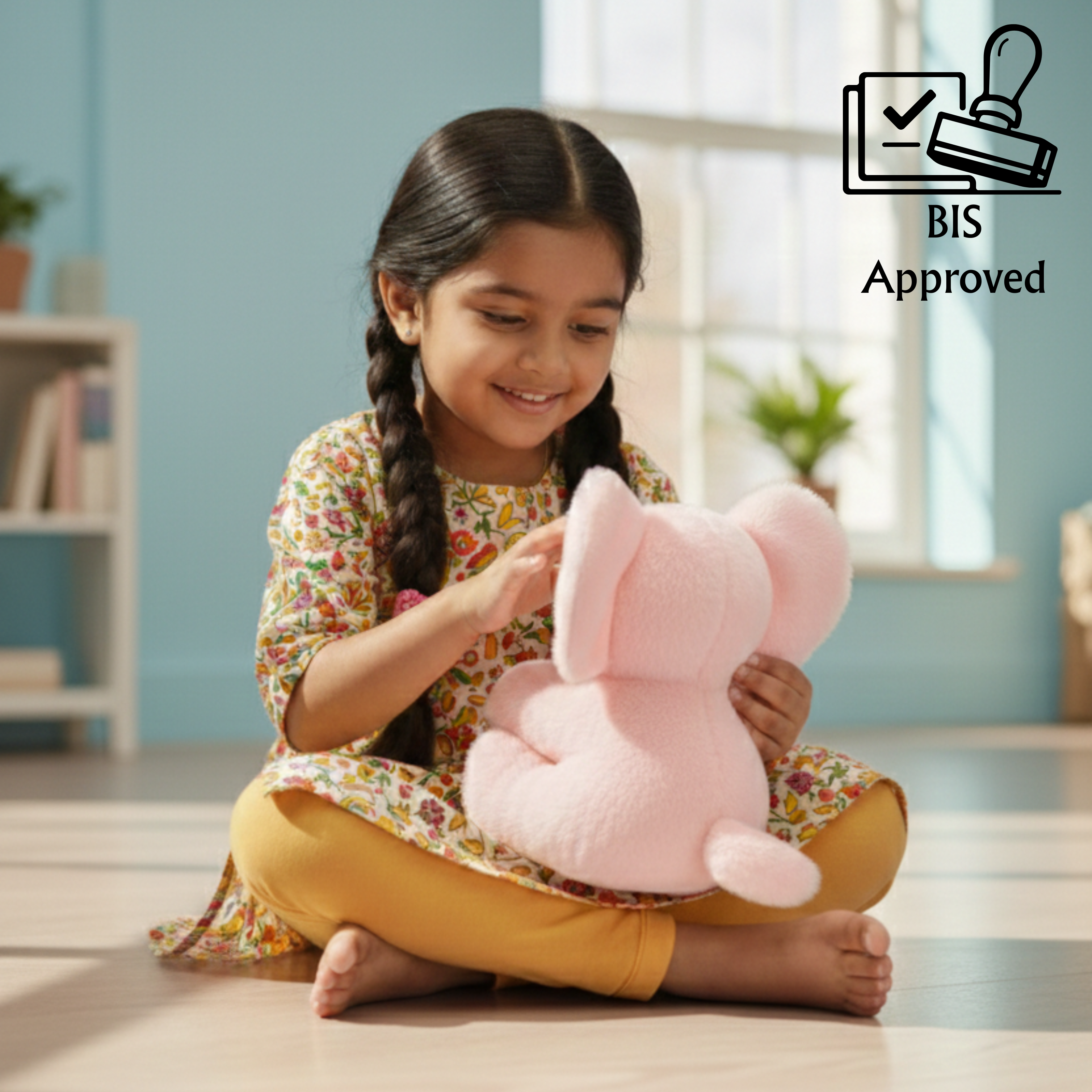 Claptales  Bitsy Blues Pink Elephant Soft Toy (20cm) | Cute Small Plushie