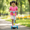 Claptales Adjustable 3-Wheel Kids Kick Scooter | Lean-to-Steer | LED Wheels | For Boys & Girls (3+ Years)