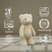 Claptales  Beige Standing Bear Soft Toy (35 cm) | Plush Teddy for Kids