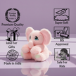 Claptales  Bitsy Blues Pink Elephant Soft Toy (20cm) | Cute Small Plushie
