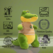 Claptales Green Crocodile Plush Toy â€“ Soft Stuffed Animal for Kids | Cute Hanging Plush for Babies & Toddlers