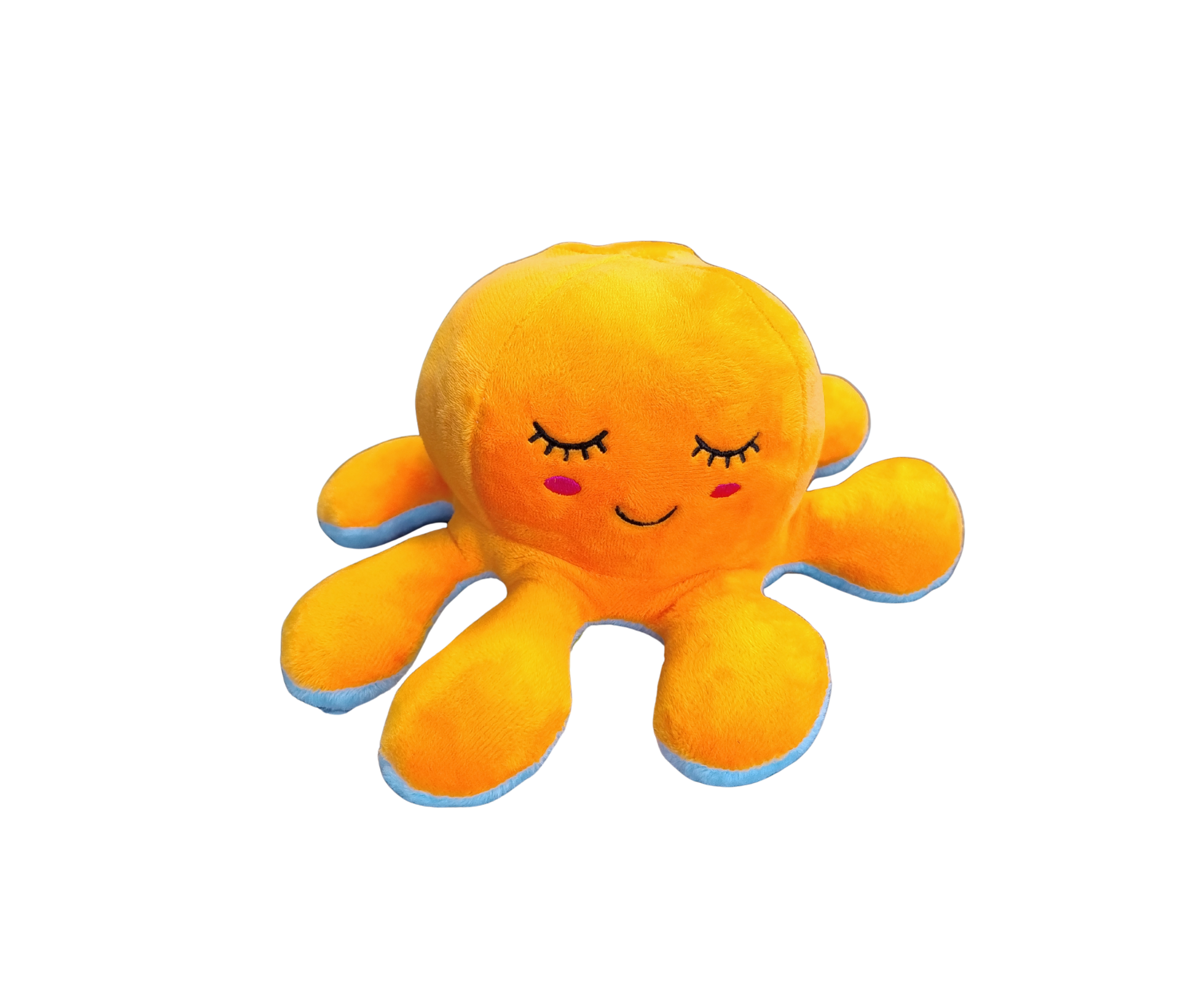 Reversible Octopus Plush Toy – Double-Sided Mood Soft Toy (Happy & Relaxed Faces)