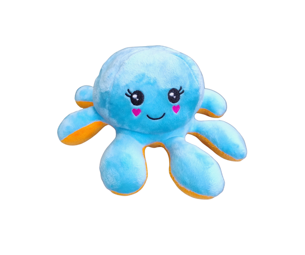Reversible Octopus Plush Toy – Double-Sided Mood Soft Toy (Happy & Relaxed Faces)