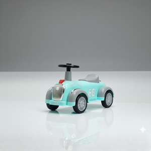 Claptales baby ride on car blue kids push car with smooth wheels and steering handle