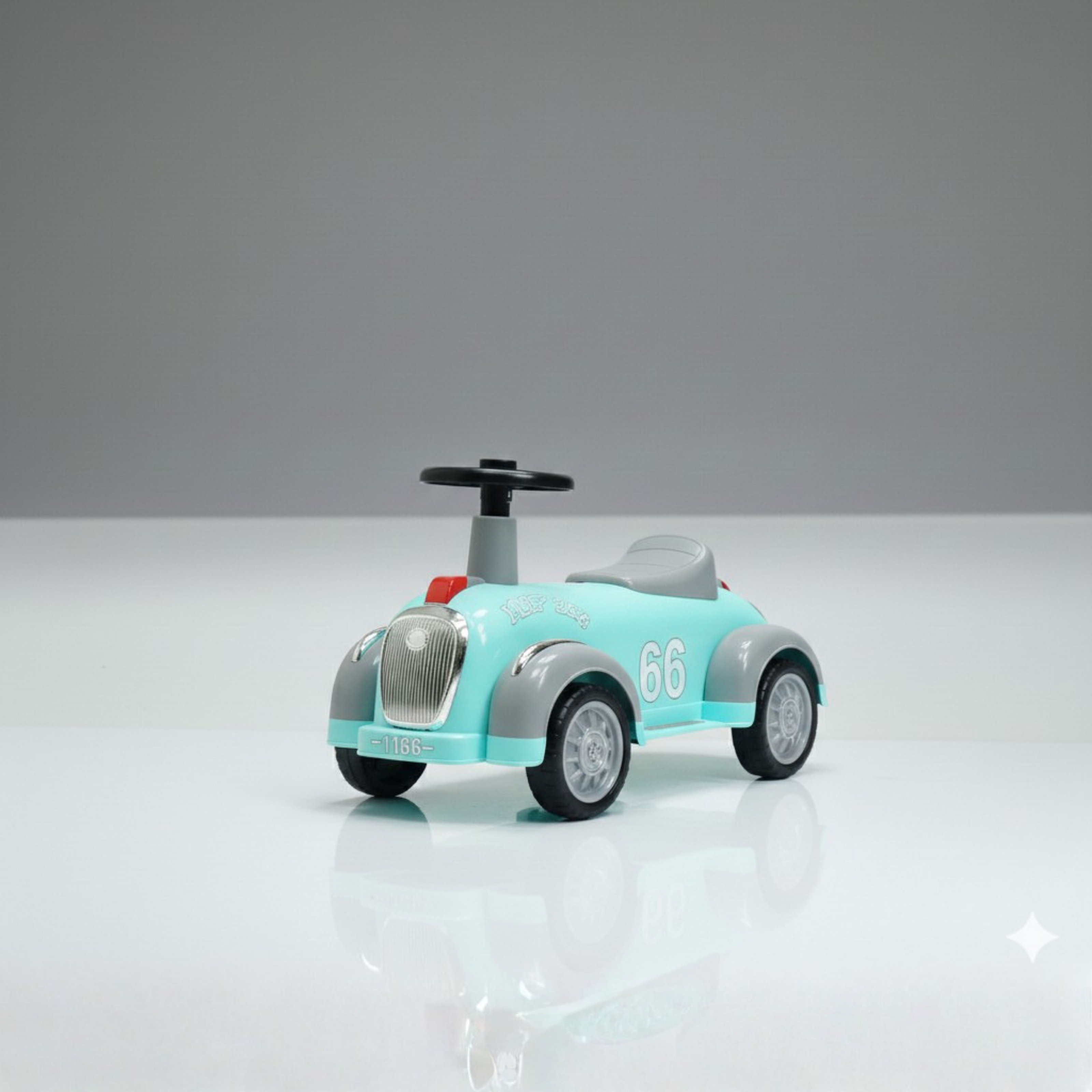 Claptales baby ride on car blue kids push car with smooth wheels and steering handle