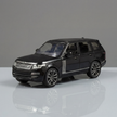 Claptales black 1:32 Range Rover die cast model car on a reflective surface with detailed front design

