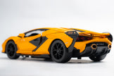 Claptales Die-Cast Sports Car with Opening Doors, Light & Sound - Yellow