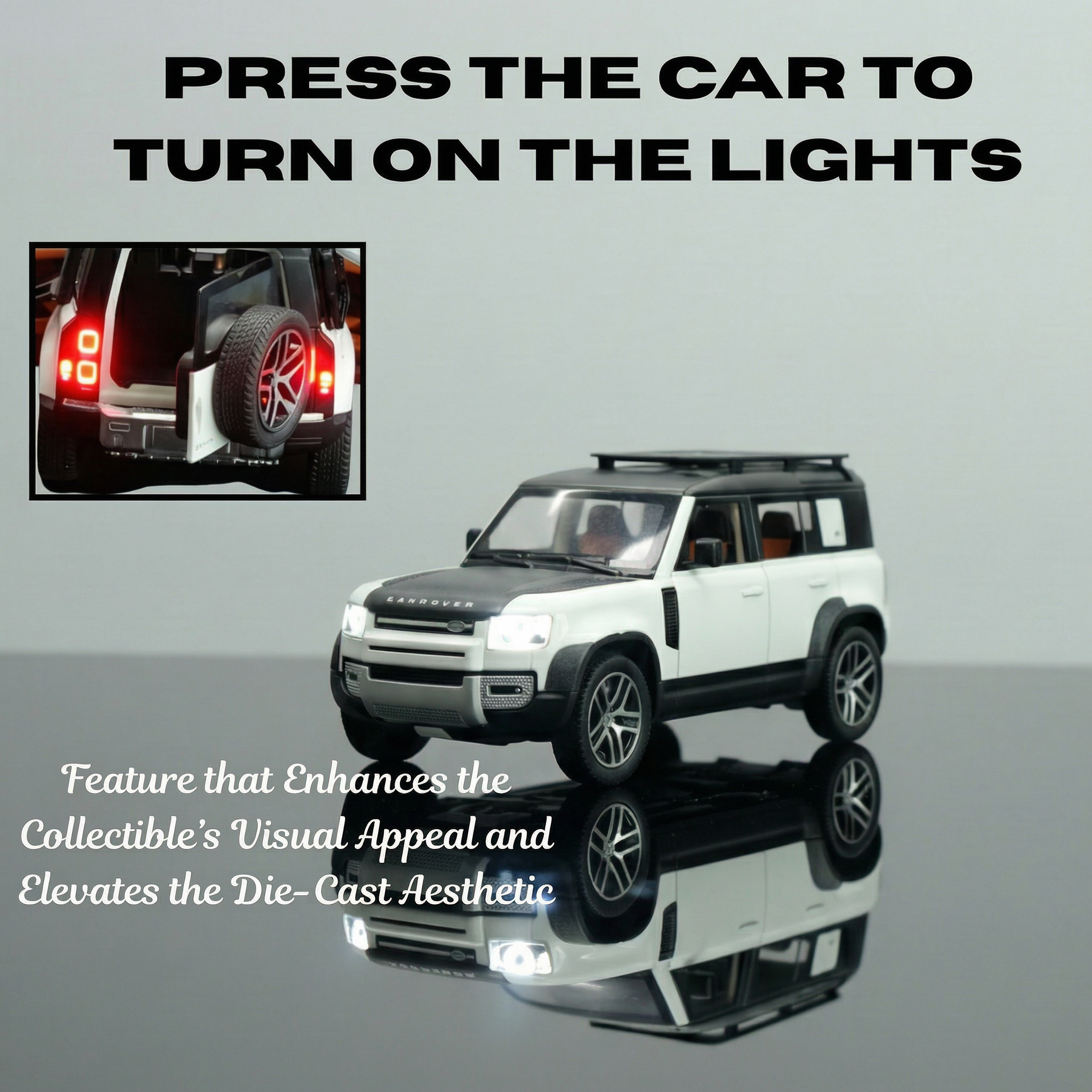 Die cast defender car side profile