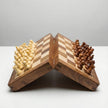 Folded 10 inch wooden chess board portable travel size