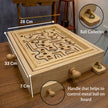 Wooden labyrinth maze board 33 cm with metal ball maze, Claptales educational toy
