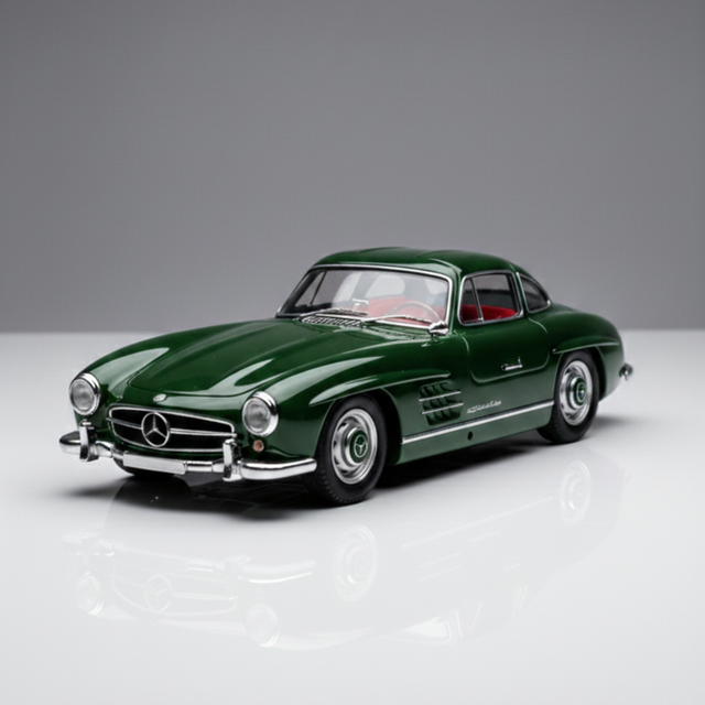 Benz die cast classic car green collectible model