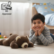 Claptales premium cuddly brown bear made with skin-friendly fabric.