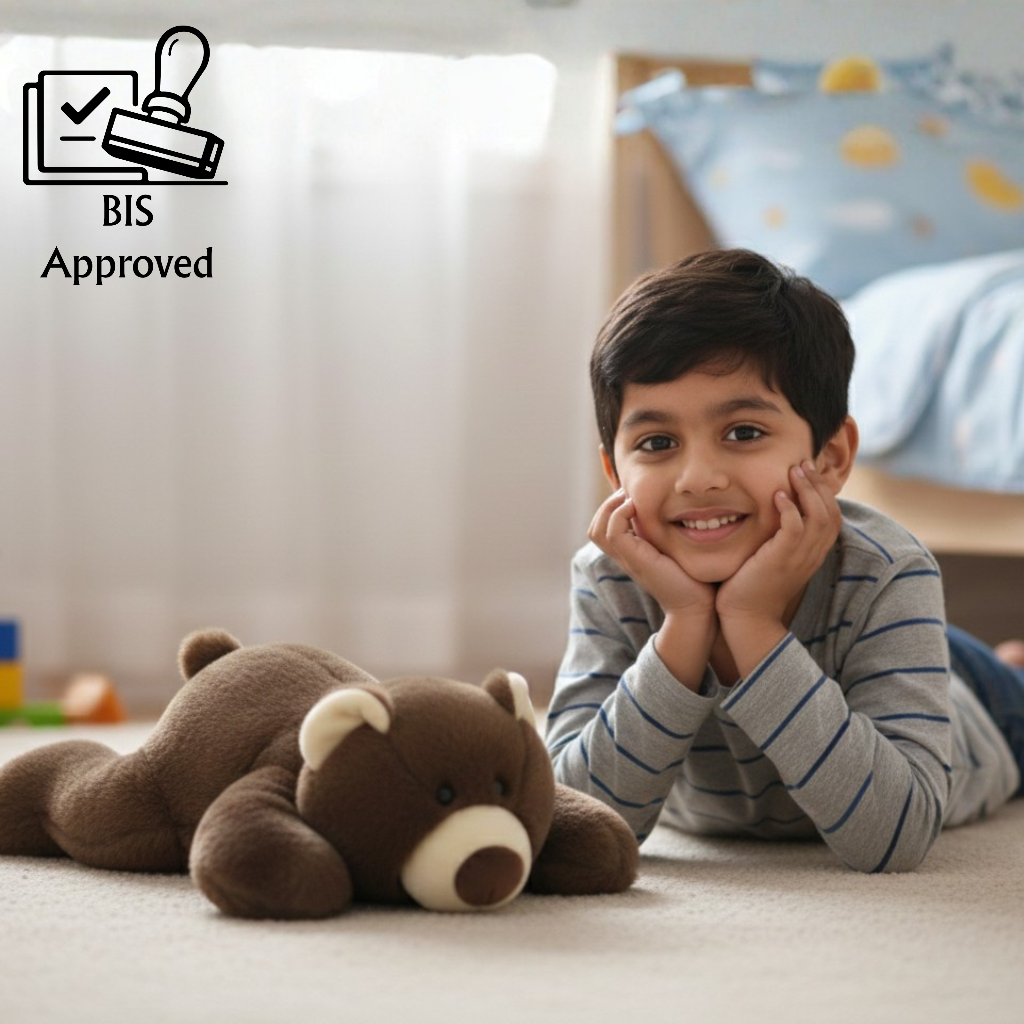 Claptales premium cuddly brown bear made with skin-friendly fabric.