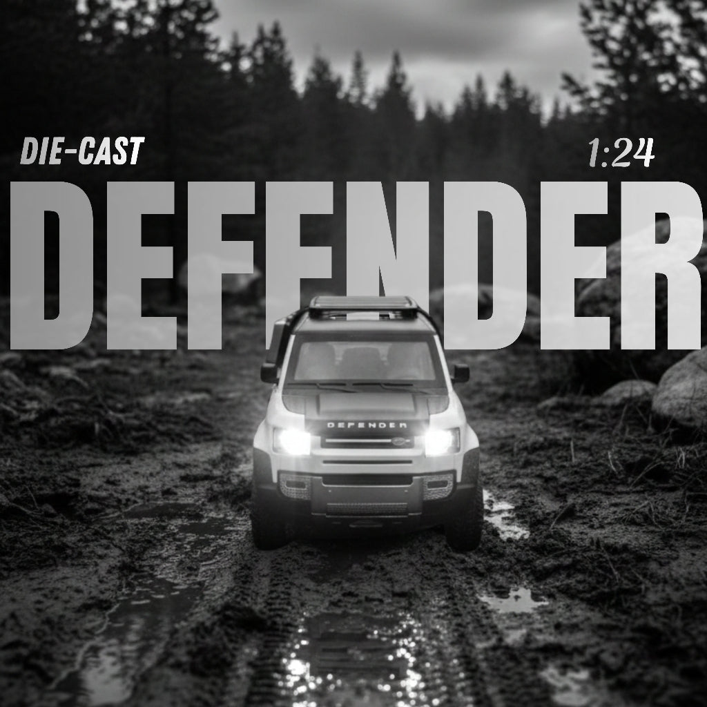 Claptales Defender diecast model car for display