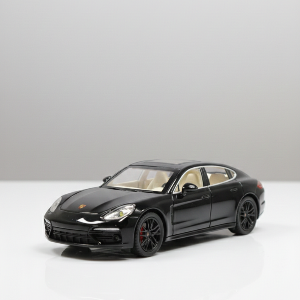 Claptales die-cast luxury car 1:24 scale alloy model in white with light and sound