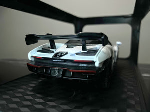 Claptales Die-Cast Sports Car with Opening Doors – White