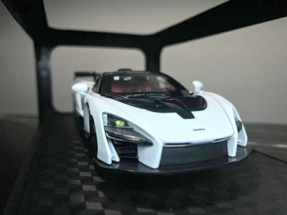 Claptales Die-Cast Sports Car with Opening Doors – White