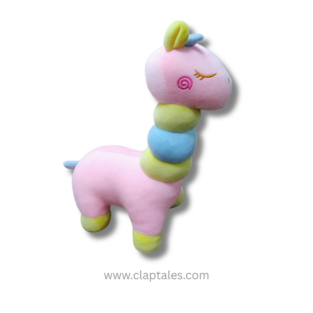 CLAPTALES pastel giraffe plush toy for kids