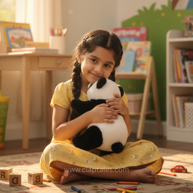 Cute panda soft toy made with super-soft plush fabric for kids
