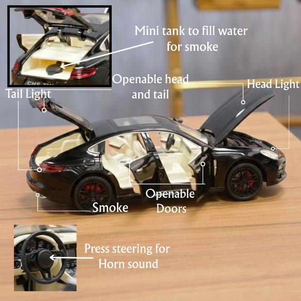 Claptales 1:24 scale die-cast car with all four doors openable