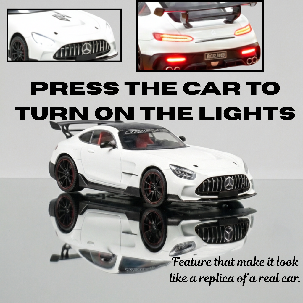 top view white metal die cast sports car toy