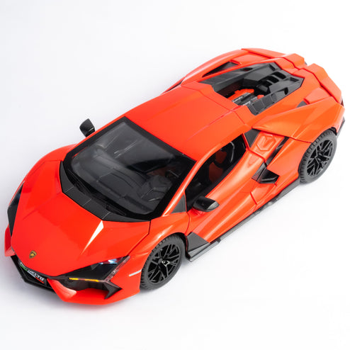 Front view of Claptales red die-cast sports car 1:24 scale