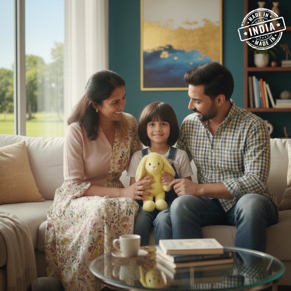 Durable double-stitched seams on premium yellow gummy bear toy