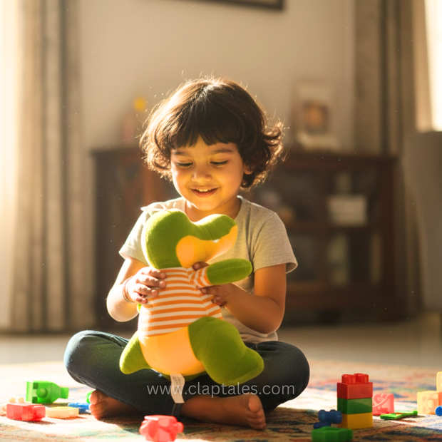 Green crocodile plush toy for babies and toddlers super soft stuffed animal